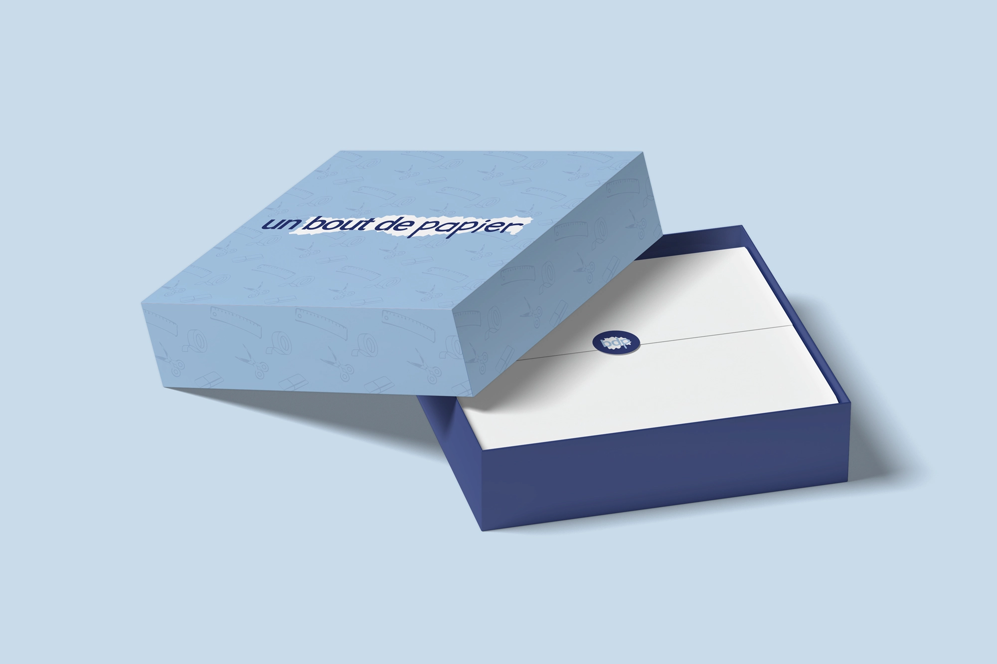 Boîte aux couleurs de "Un bout de papier"